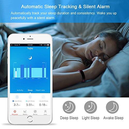 Letscom Fitness Tracker, Heart Rate Monitor Bluetooth Activity Tracker Watch with Sleep Monitor, St
