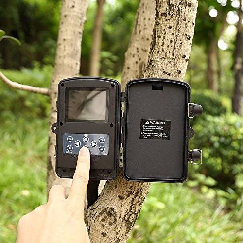 Remote Trail Camera Stealth Hunting Camera 1080P HD Night Vision 66 ft Self-timer Motion Sensor IP6