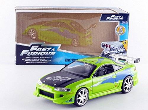 Jada Toys 97603 Fast & Furious 1: 24 Diecast Vehicle - Brian's Mitsubishi Eclipse, Green