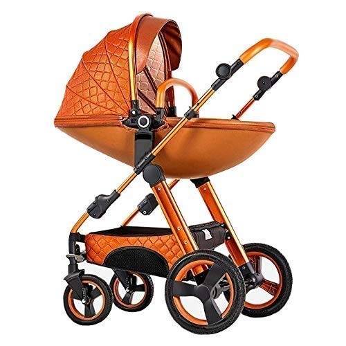 New *2020*Egg Shell Baby Stroller 2 in 1 / Baby Bassinet Travel System [Color Brown and Maroon]