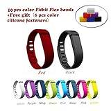 (US) Niutop Fashion Multicolor Set of 10pcs Large/small Replacement Wristband Wrist Bands with Clasp