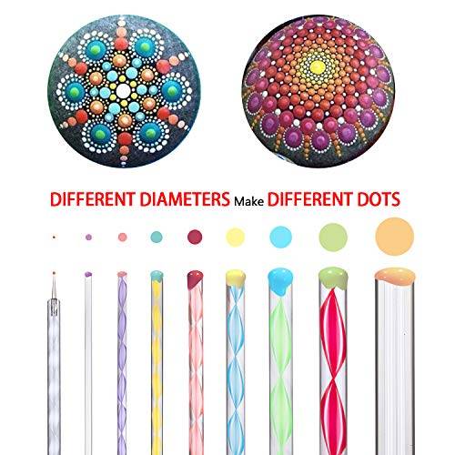 Futohon Mandala Dotting Tools for Rock Painting with Pen Dotting Tools Mandala Stencil Acrylic Dott