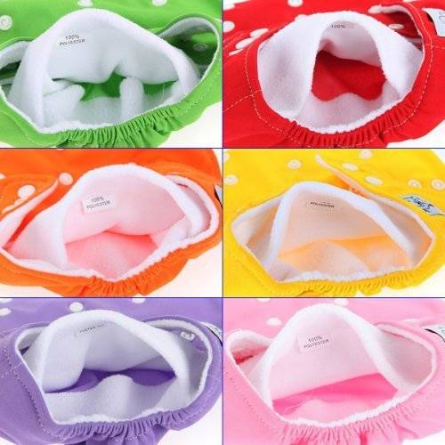 Easyflower 7pcs Adjustable Baby Soft Cloth Diaper Nappy Toddler Dry Cloth Diaper Set(Random C..
