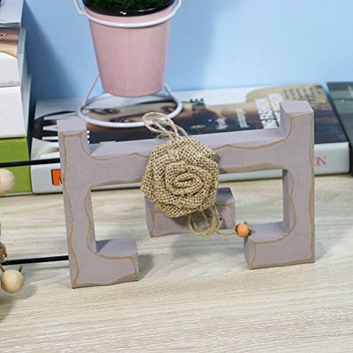 Healifty English HOME Letters Coat Hat Hooks Vintage Wooden Letters Home Decor Wall Furnishin..