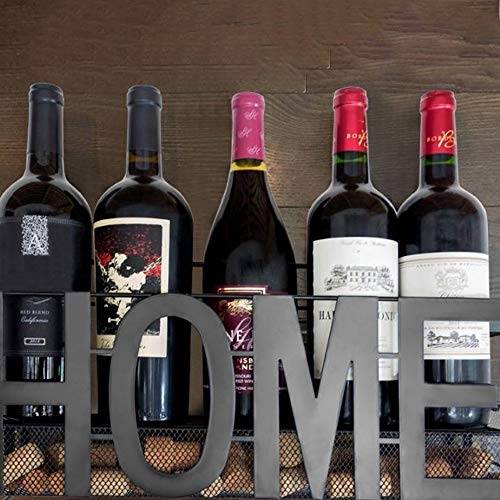 Wall Mounted Wine Rack - 4 Upside Down High Glass Rack and Wine Cork Storage - Bottle & Glass..