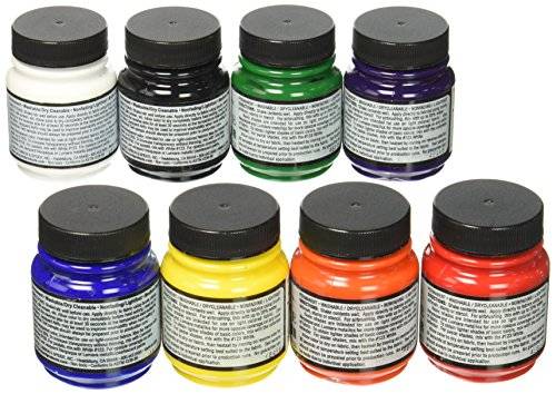 Jacquard Products JAC1000 Textile Color Fabric Paint (8 Pack), 2.25 oz, Primary & Second..