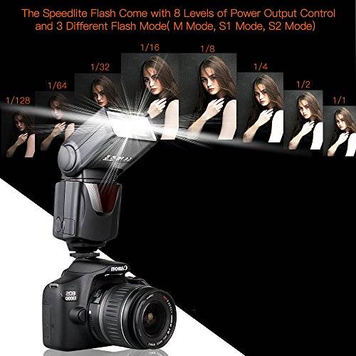 SAMTIAN Speedlite Flash Professional Electronic Camera Flash Speedlight for Canon Nikon Panasonic O