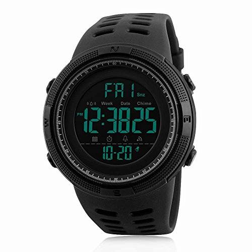 Mens Digital Sports Watch Waterproof Military Stopwatch Countdown Auto Date Alarm