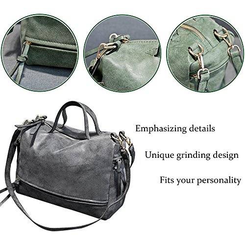 FIGROL Fashion Women Nubuck PU Leather Vintage Shoulder Bag Top Handle Satchel Handbags Motorcycle