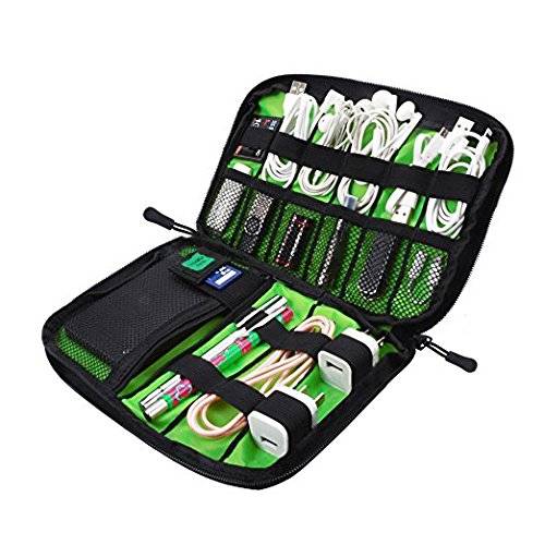 Electronics Organizer, Waterproof Travel Business Trip Storage Bag for Cables, iPad(up To 9.7"), Me
