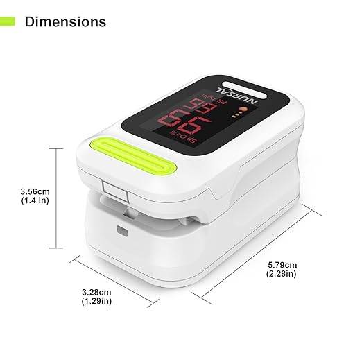 Fingertip Pulse Oximeter Blood Oxygen Saturation Monitor with Carrying Case & Lanyard