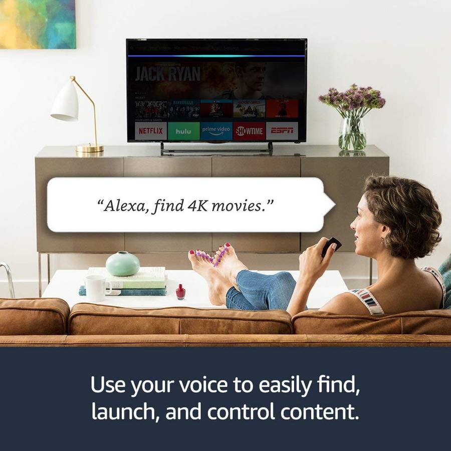 Fire TV Stick 4K Ultra-HD with Alexa Voice Remote, streaming media player