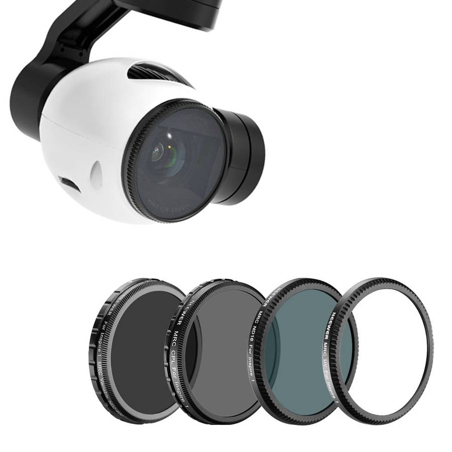 Neewer for DJI OSMO /OSMO Plus / Inspire 1, Multi-coated 4 Pieces Filter Kit: UV Filter + CPL Filter
