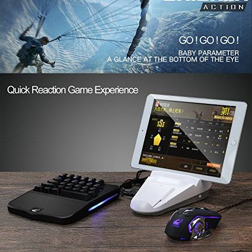 FELiCON One Handed Mechanical Gaming Keyboard RGB LED 9 Kind of Backlit Mode Single Hand Game..