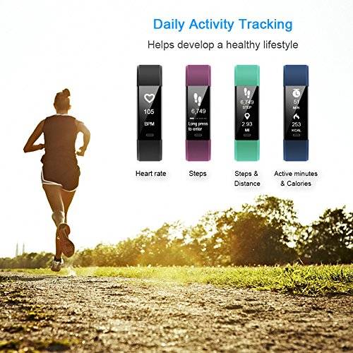 Fitness Tracker HR, Letscom Activity Tracker with Heart Rate Monitor Watch, IP67 Waterproof Smart W
