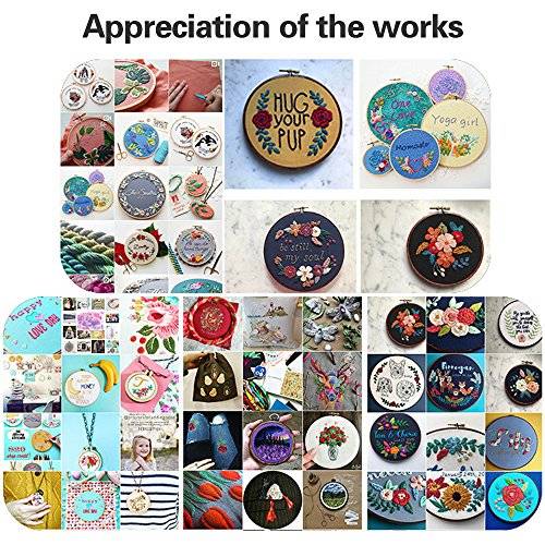 AHOMATE Magic Patterns Punch Needle Kit Craft Tool Embroidery Pen Set, Threads for Sewing Knitting