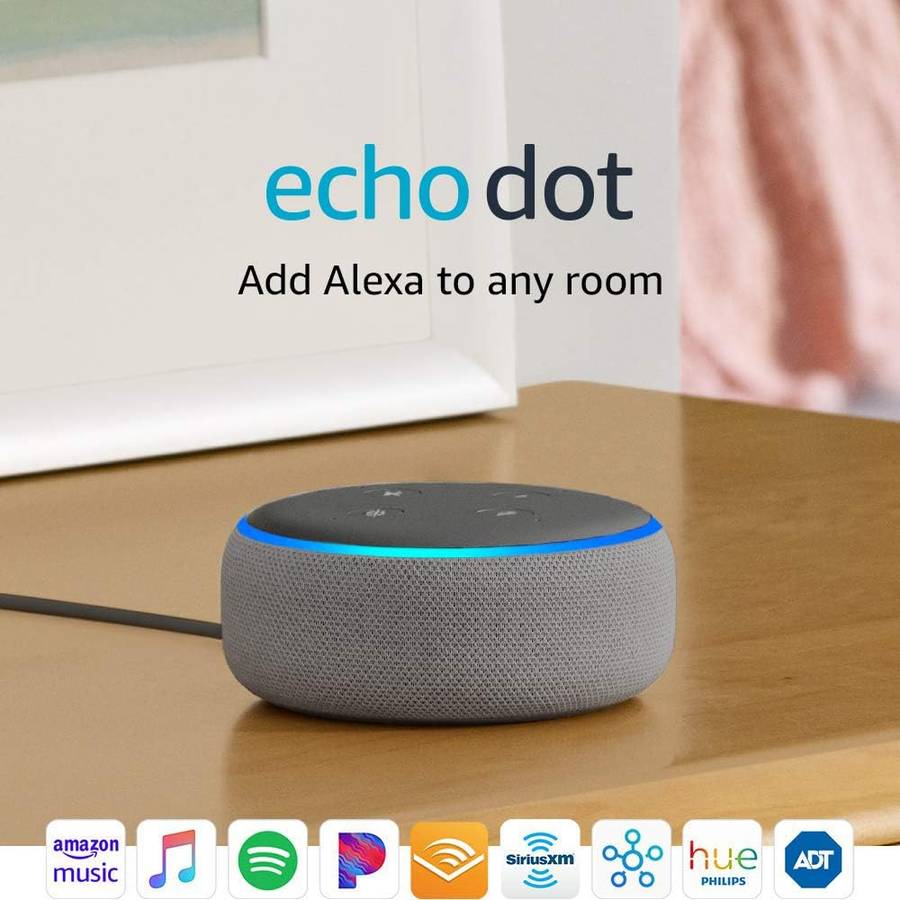 Amazon Echo Dot (Gen 3) - Smart Home Assistant feat. Alexa - Heather Grey