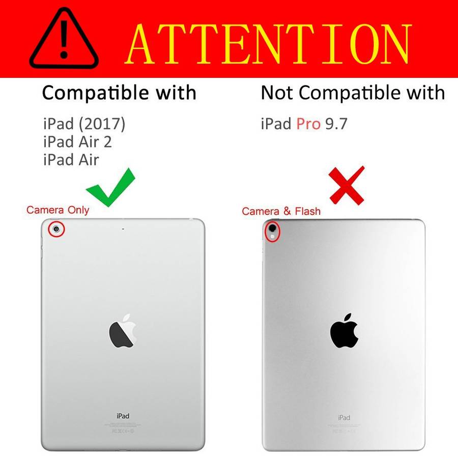 iPad 9.7 inch 2018 2017 Case/iPad Air Case/iPad Air 2 Case PU Leather Folio for Apple iPad 6th/5th G