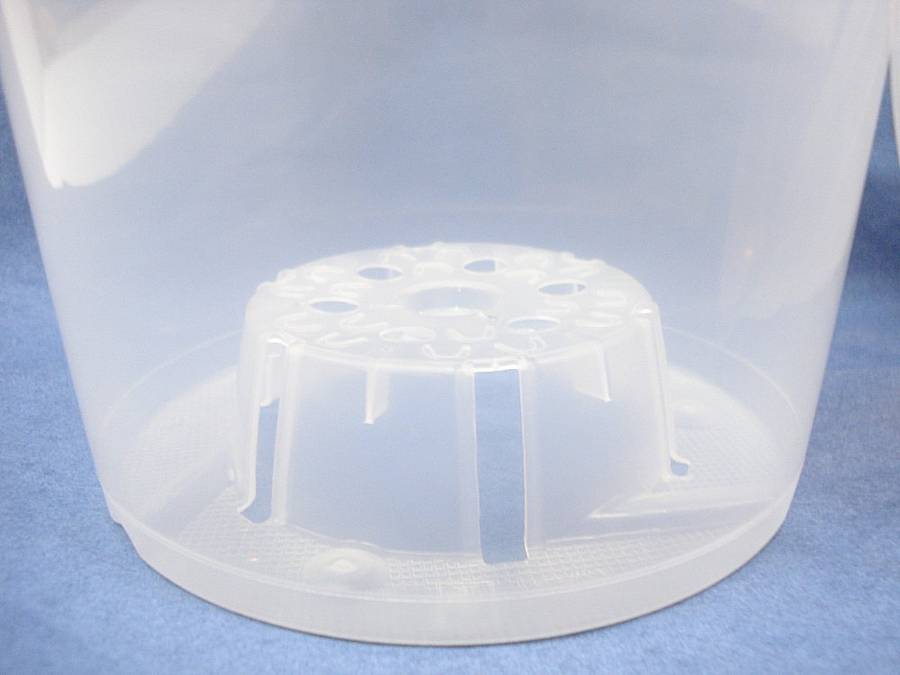 Orchid Pot - Clear Plastic Teku Pot 14.5cm Diameter - Pack of 3