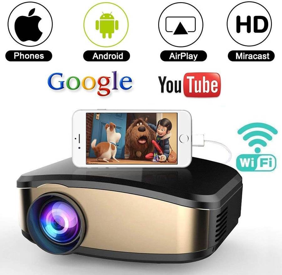 Video Projector Wi-Fi 1080P, VPRAWLS Full HD LED Home: Amazon.co ...