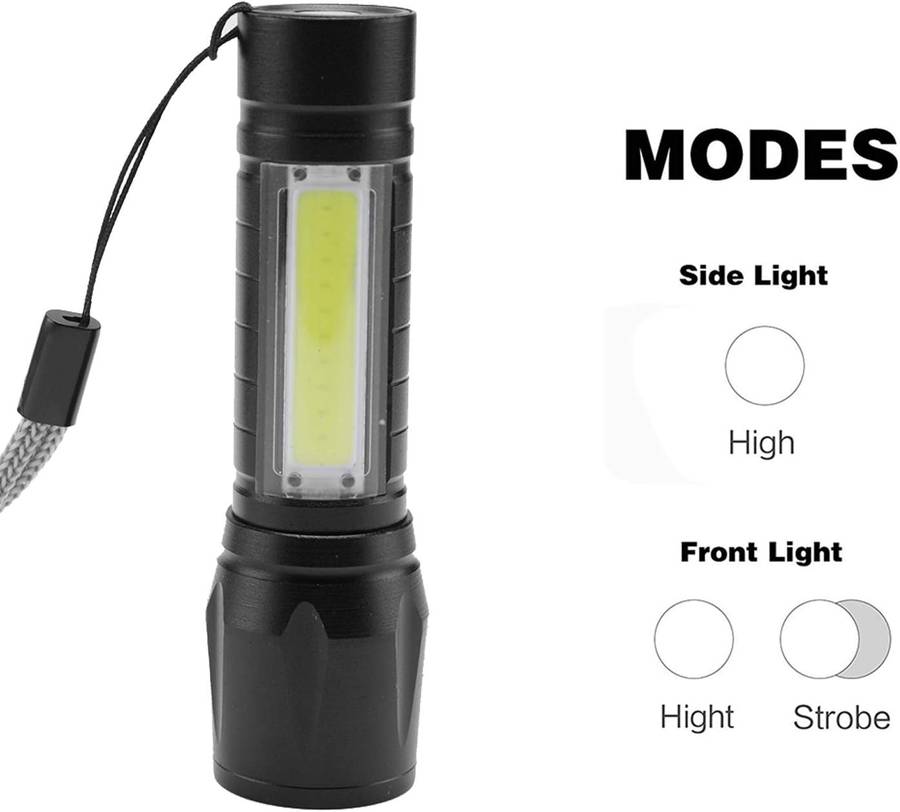 Mini LED Flashlight Rechargeable Torch Light LED COB Work Light