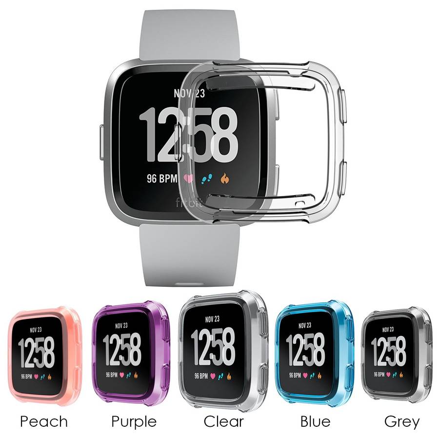 Fitbit Versa Case Plus Charger [3+1 Pack], Exclusive Charging Dock Stand Compatible Fitbit Versa Sma