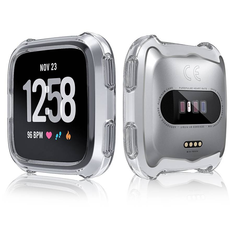Fitbit Versa Case Plus Charger [3+1 Pack], Exclusive Charging Dock Stand Compatible Fitbit Versa Sma