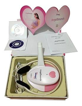 Angel Sounds Baby Fetal Doppler Heart Monitor + Ultrasound Gel and 2 CDs [Bundle Pack]