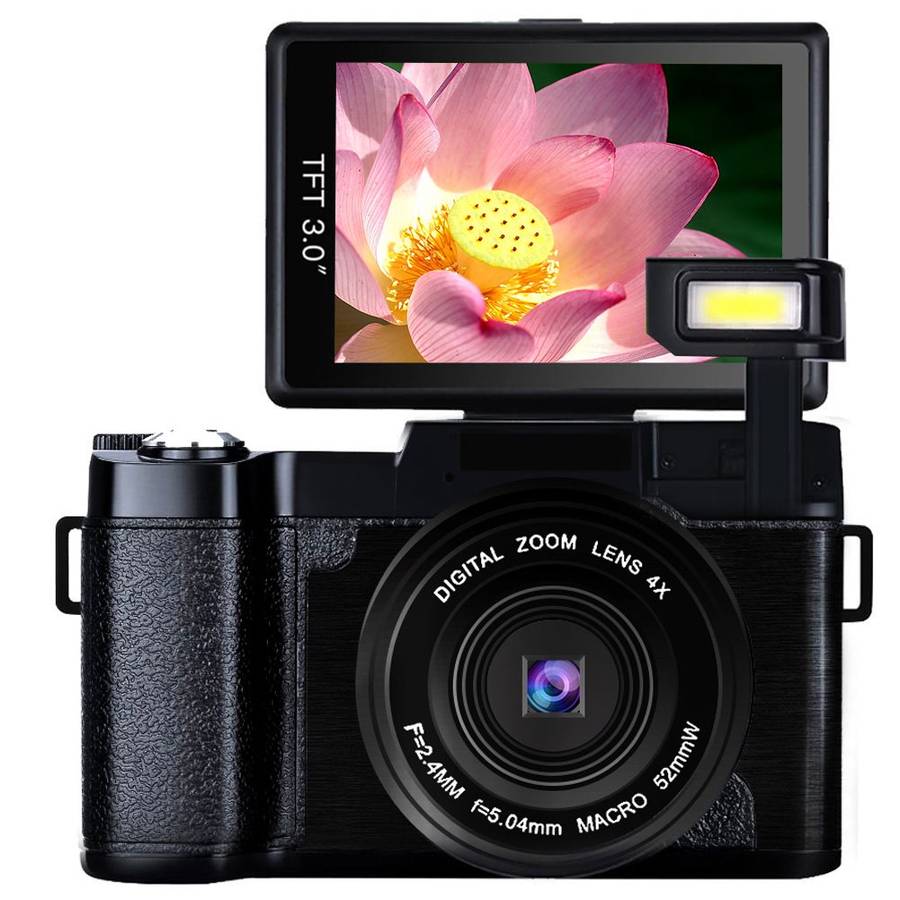 Digital Camera Vlogging Camera Full HD1080p 24.0MP Camcorder 3.0 Inch Flip Screen Camera