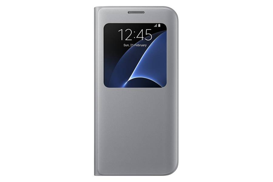 Samsung Galaxy S7 edge Case S-View Flip Cover - Silver