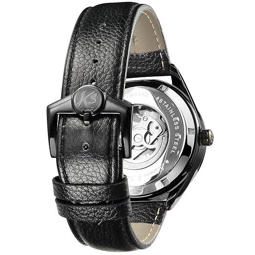 KRONEN & SOHNE Automatic Skeleton FULL BLACK EDITION Watch NEW w/ box, papers