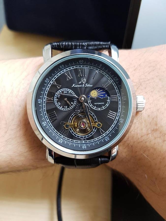 late entry!! KRONEN & SOHNE Moonphase Skeleton Tourbillon Chrono Watch Brand new w/ BOX, PAPERS