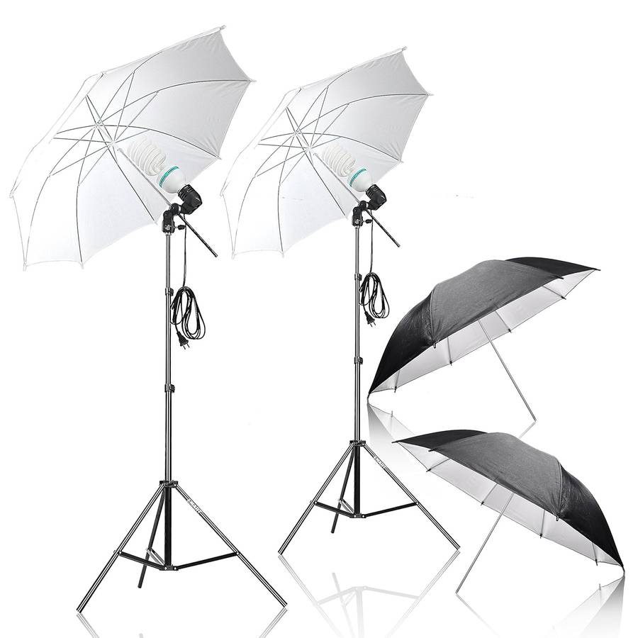 Photography Umbrella Lighting Kit, 1000W 5500K Photo Portrait Continuous Reflector Lights for Camera