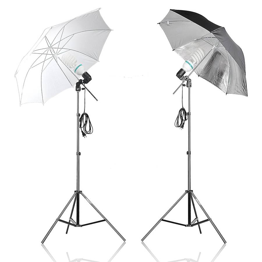 Photography Umbrella Lighting Kit, 1000W 5500K Photo Portrait Continuous Reflector Lights for Camera