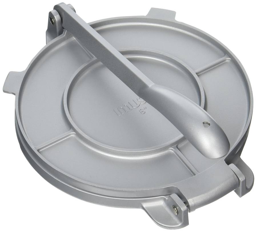 IMUSA USA MEXI-86009M Cast Aluminum Tortilla Press 8-Inch Silver