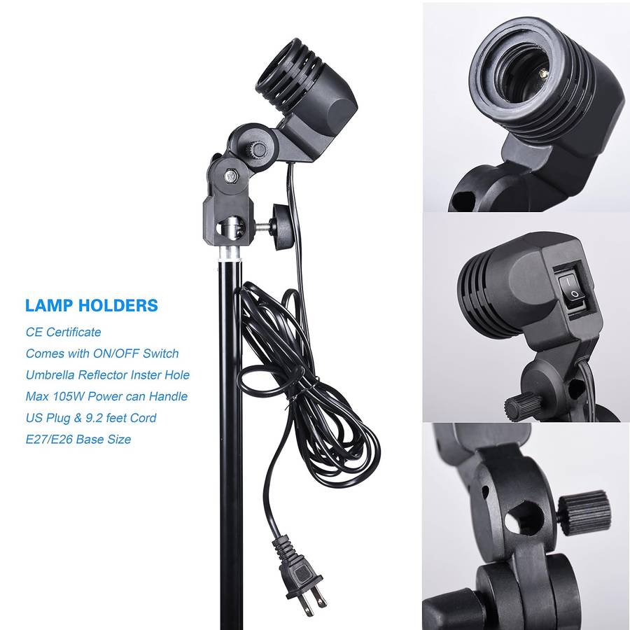 Photography Umbrella Lighting Kit, 1000W 5500K Photo Portrait Continuous Reflector Lights for Camera