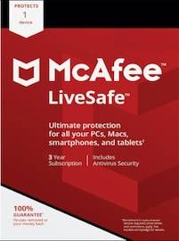 McAfee Livesafe 1 Device 3 Years Key GLOBAL - South Africa : Licence Key Only