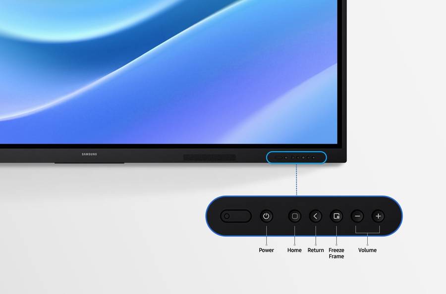 Front panel controls for intuitive navigation