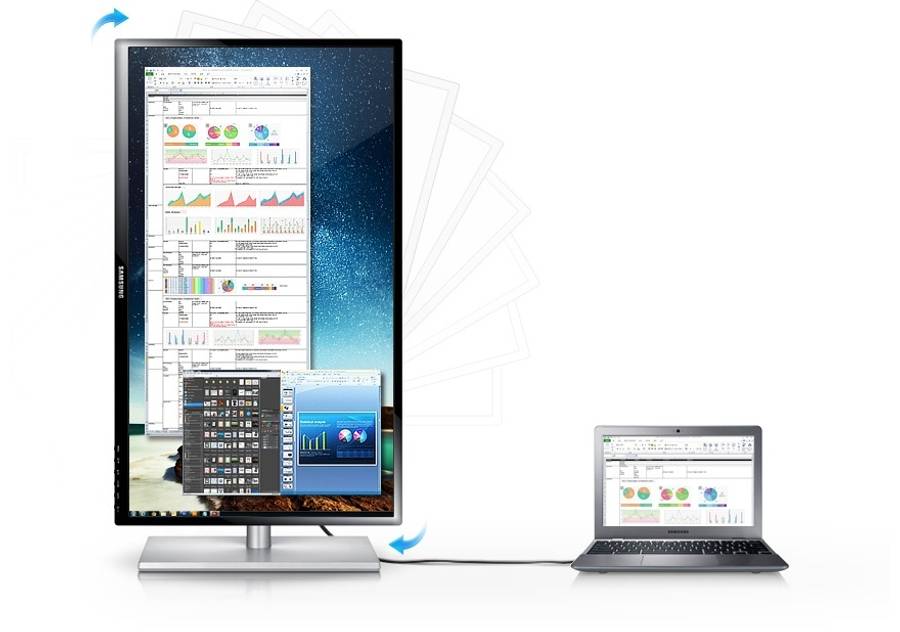 Samsung S24C750P 24" Thin Bezel Full Swivel + Tilt Premium LED