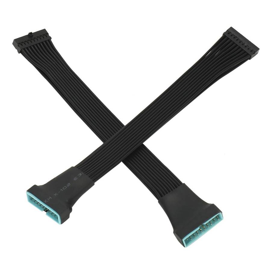 2 Pack 19 Pin Internal Extension Cable for Motherboard 5.9-inch