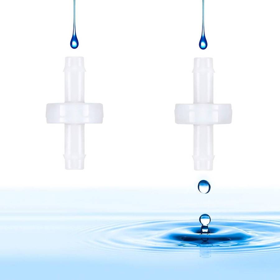 4pcs Check Valve Pvdf for Fuel Gas Liquid Air 1/4 Inch 6 Mm