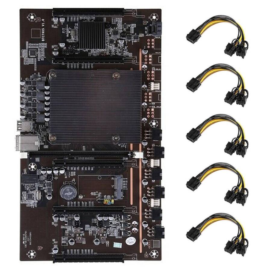 H61 X79 Btc Mining Motherboard with 5x8pin to Dual 8pin Cable for Btc