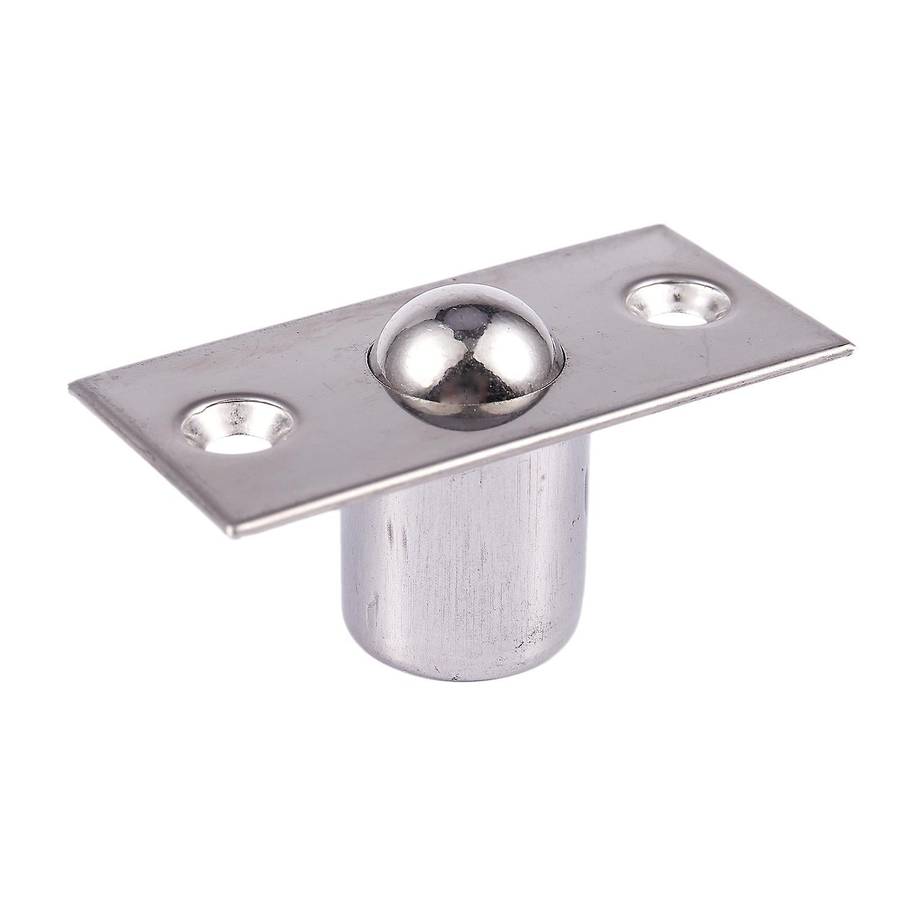 Strike Plate Closet Door Ball Catch Latch Catcher, Silver Tone