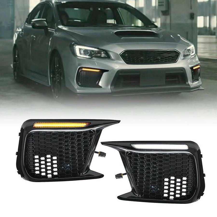 White Led Drl Daytime Running Light + Fog Lamp for Subaru Wrx Sti