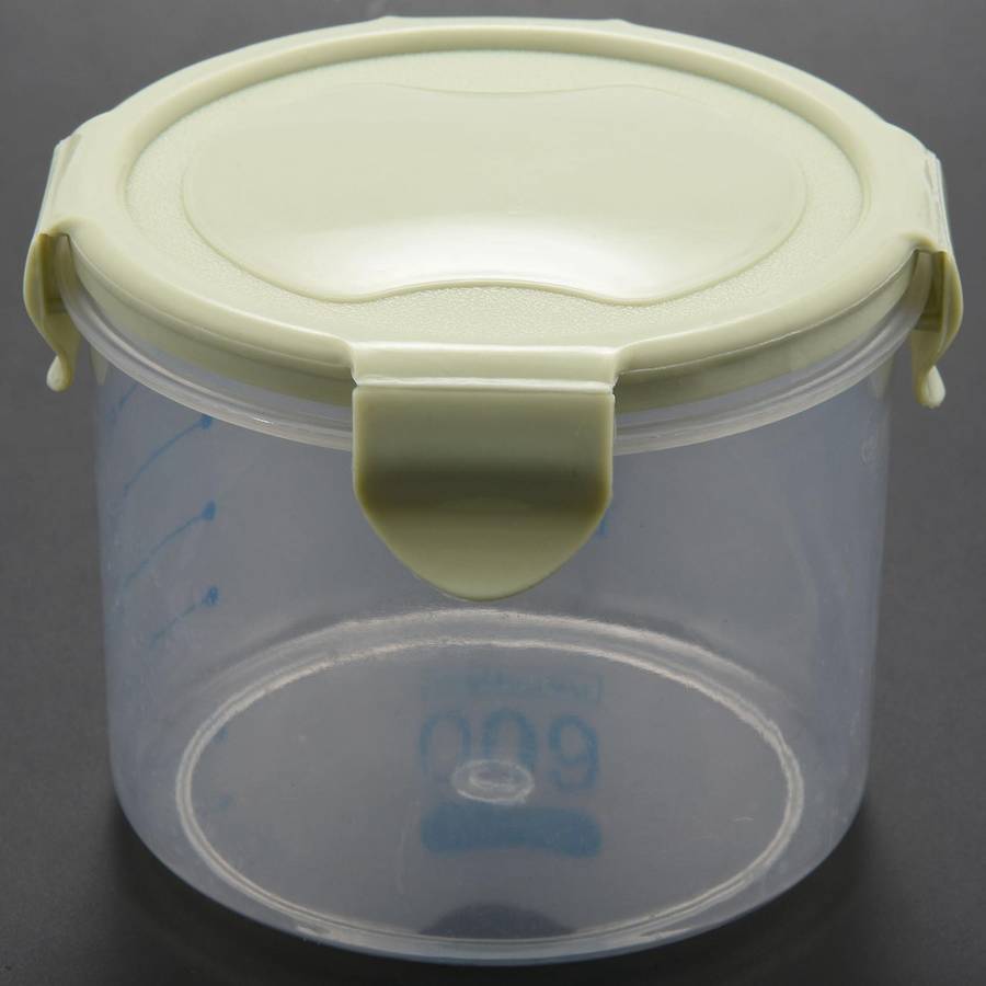 Kitchen Food Container Seal Pot Storage Tank Plastic 600ml Green