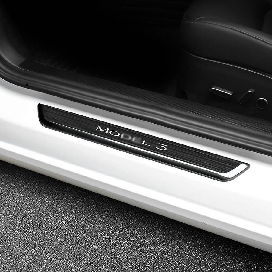 For Tesla Model 3 Auto Accessories Door Sill Protector Black