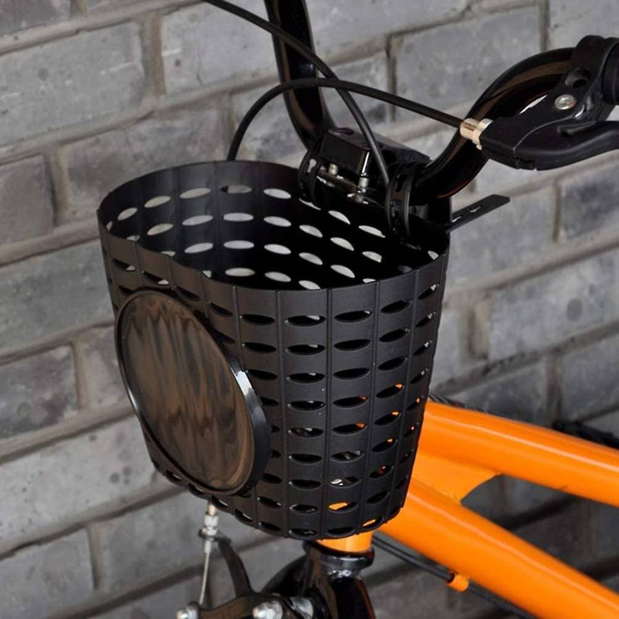 Children Plastic Front Handlebar Bike Basket for Storage, Black