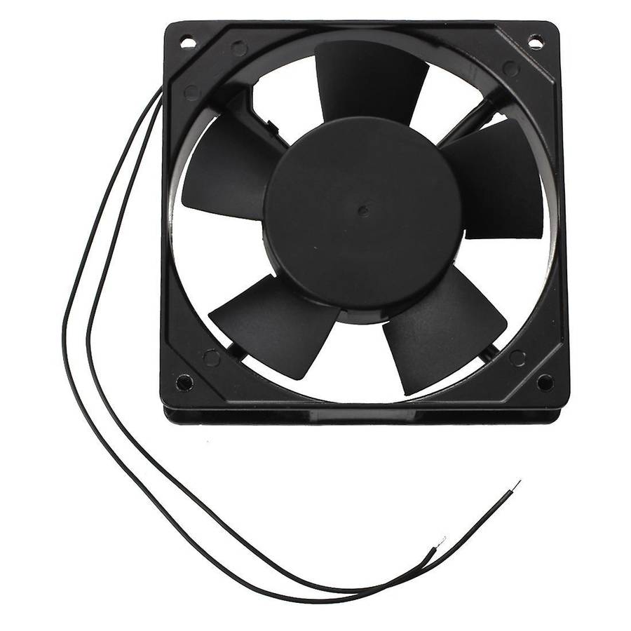 Black Plastic Housing Dc 24v Cpu Cooling Fan W Metal Finger Guards