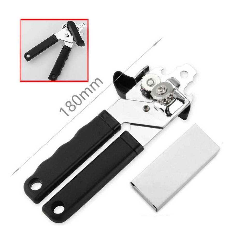 Heavy Duty Iron Tin Can Opener Cutter Comfort Handle Grip Tool
