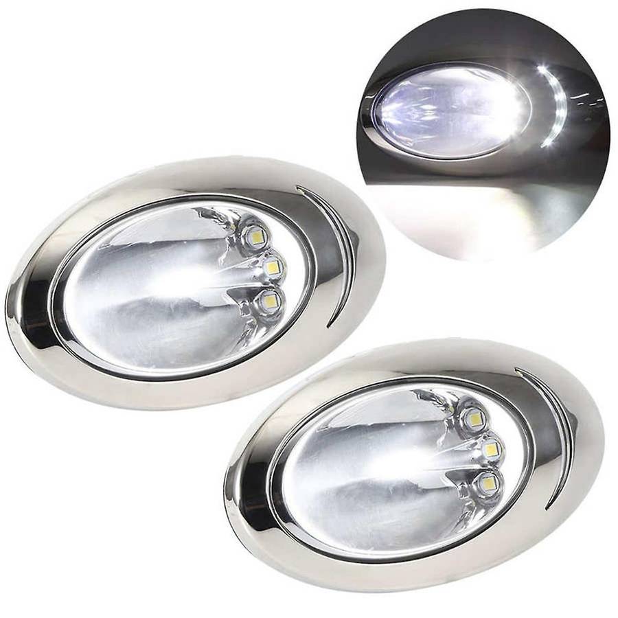2pcs Led Marine Light Ip66 Waterproof Boat Transom Light 6300k 300lm
